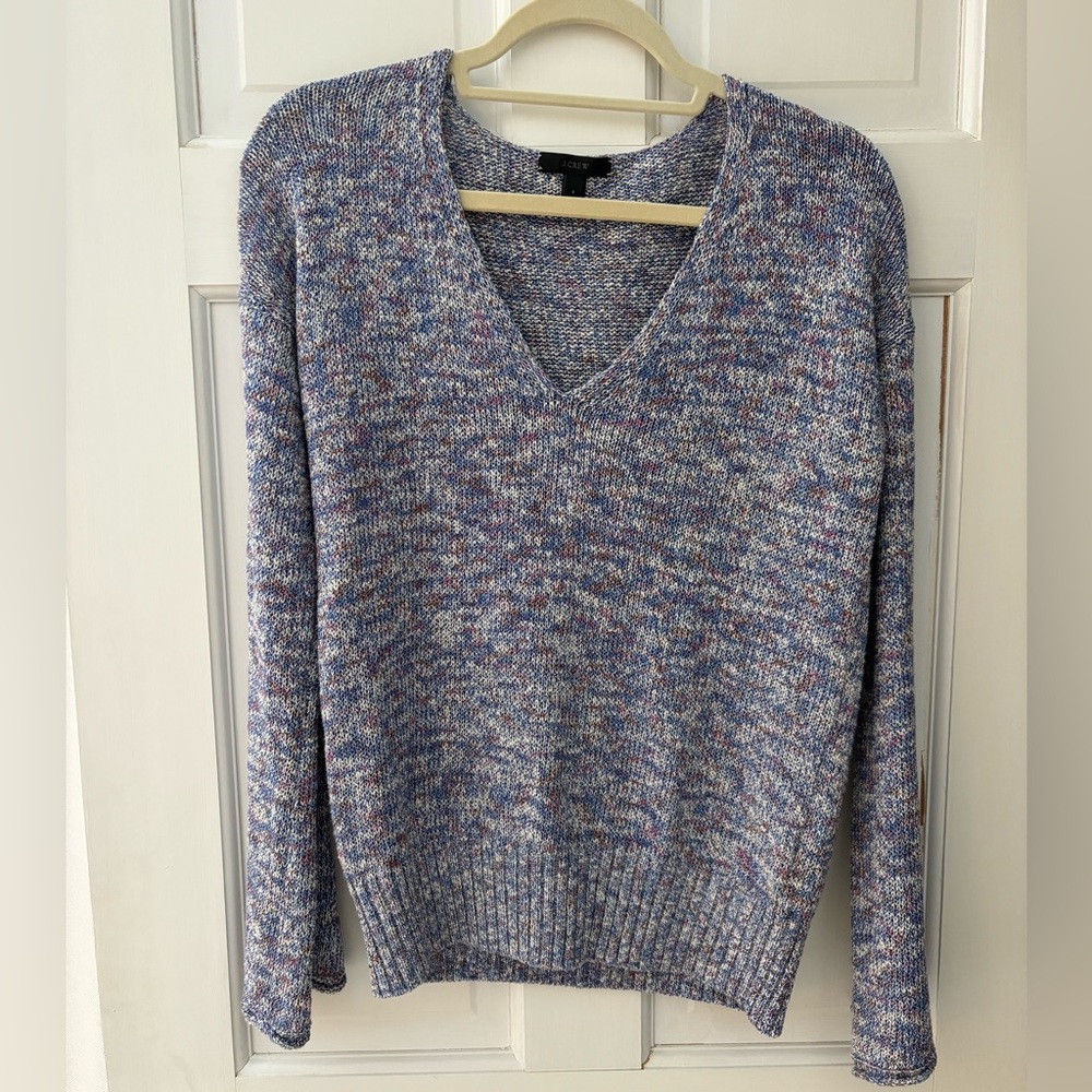 J Crew Marled V-Neck Sweater